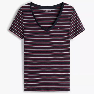 Camiseta Tommy Hilfiger Azul Con Rayas